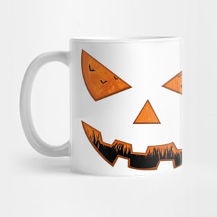 Orange Pumpkin Face Halloween Costume Mug